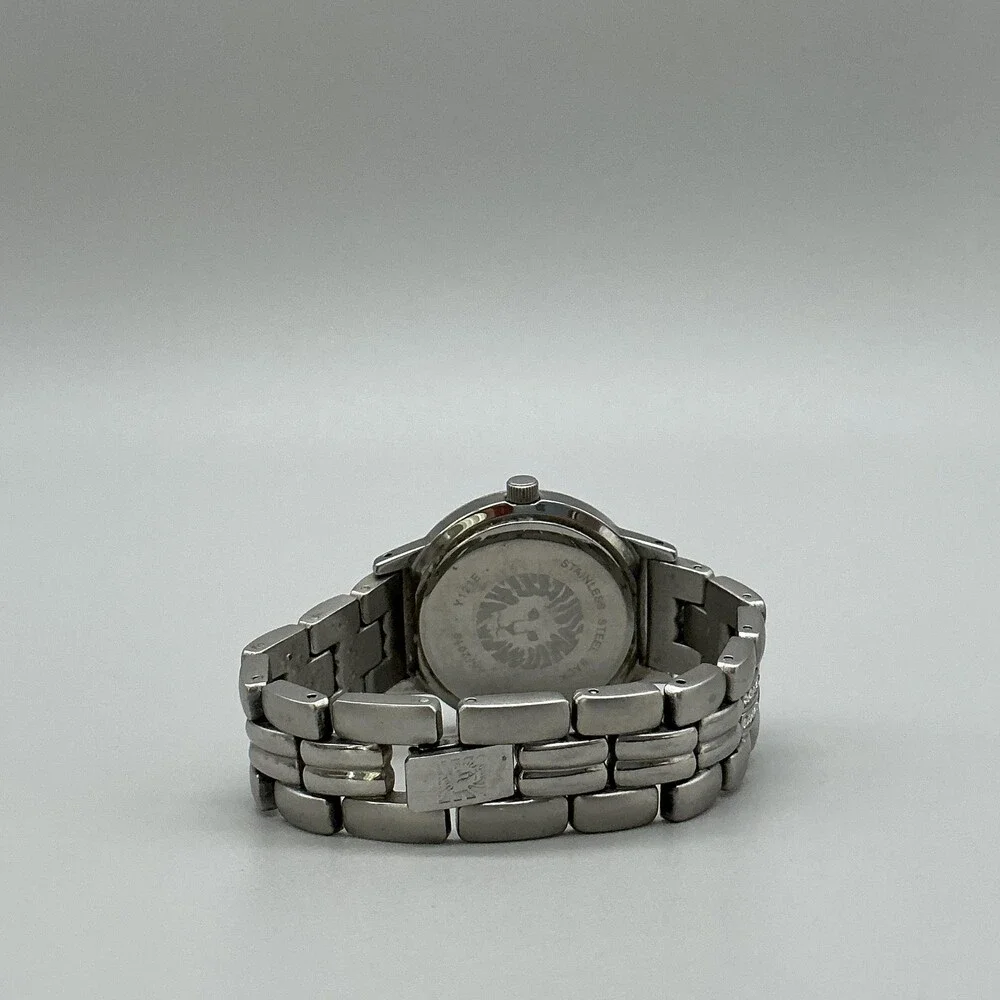 Anne Klein AK/1207 Womens Watch 32mm MOP Silver Tone Crystal New Battery 6.5